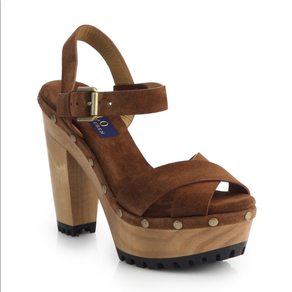 Polo Ralph Lauren Women's Brown Lacie Clog Sandals